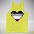 Asexual Pride 8-Bit Pixel Heart Premium Tank Top - Neon Yellow
